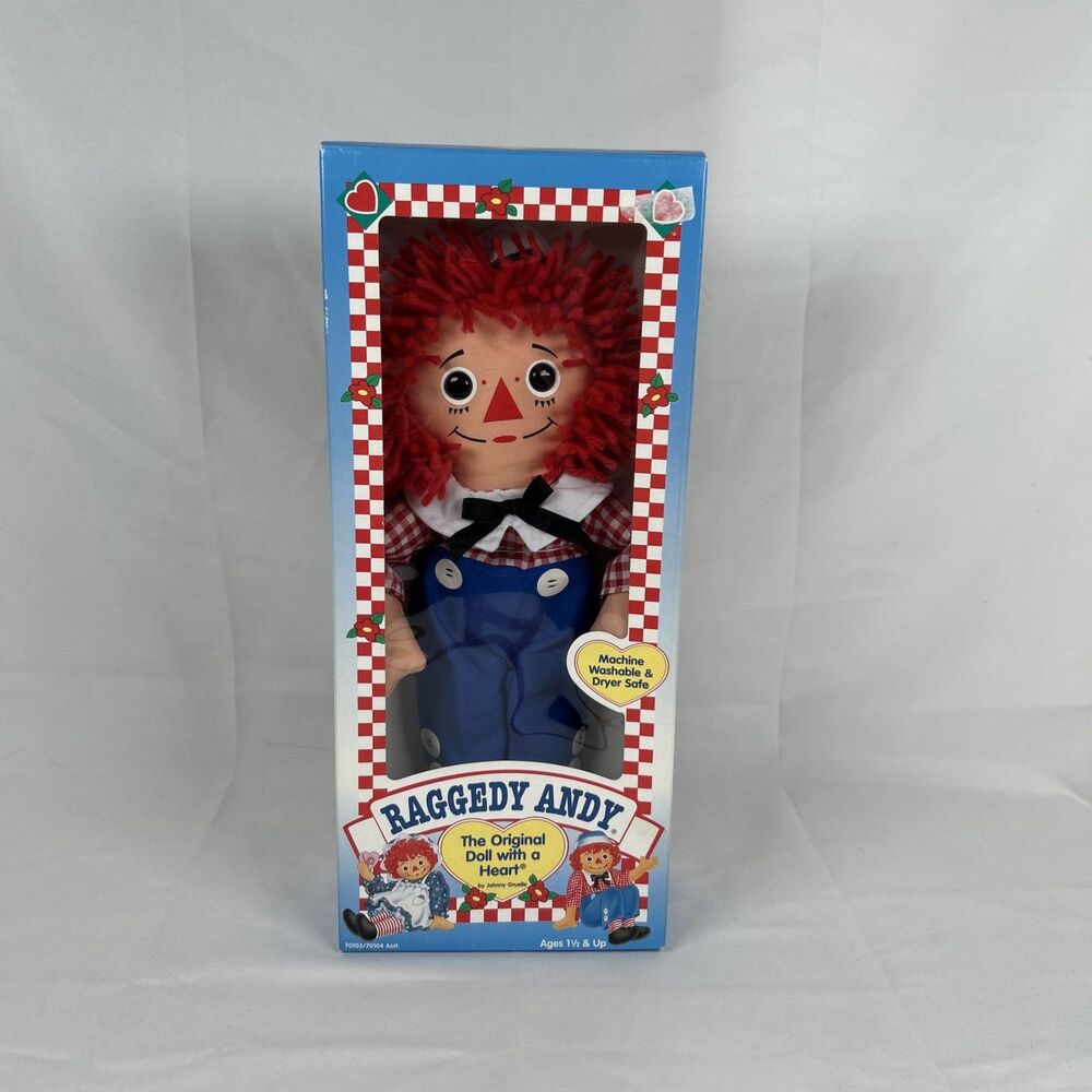Raggedy Andy Vintage 12 inch doll New in Box 1990s 1996